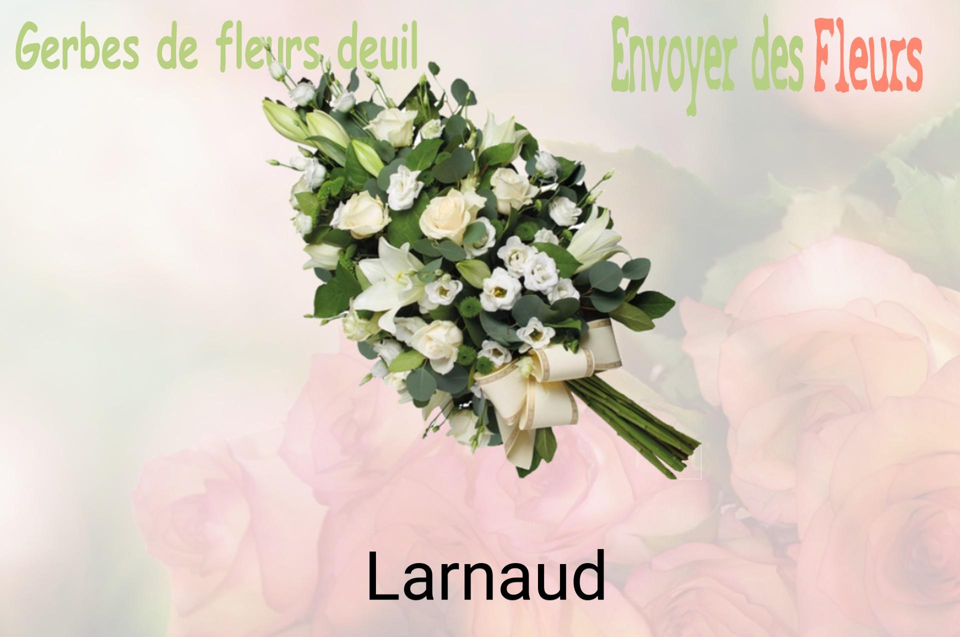 Gerbe de fleurs de deuil livrée à Larnaud